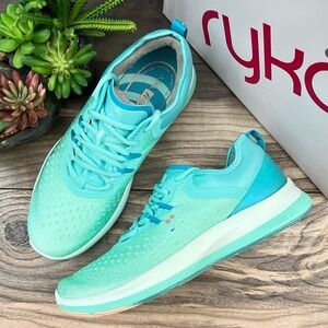 NIB Ryka Defiance Training Comfort Sneaker Athletic Shoes Aqua Mesh 8M 38